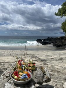 Canang Sari at Bias Tugel beach