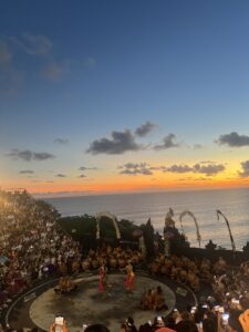 Kecak at sunset in Uluwatu temple